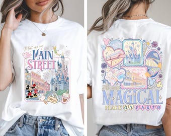 Two Sided Meet me on Main Street T-shirt, Vintage Disney World Toddler Shirt, Magical Place on Earth Sweatshirt, Vacation Outfit