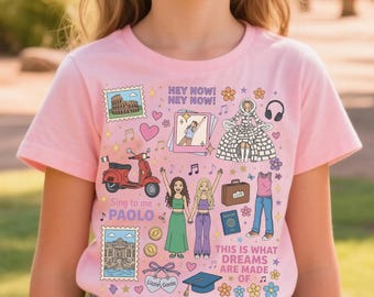 Lizzie McGuire Movie Rome T-shirt, Sing To Me Paolo Toddler Shirt, What Dreams Are Made Of Sweatshirt, 2000s Pop Culture Retro Collage