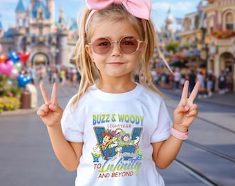 Toy Story Buzz and Woody T-shirt, Retro To Infinity Beyond Toddler Shirt, Vintage Buzz Lightyear & Woody Sweatshirt, Pixar Friendship Tee