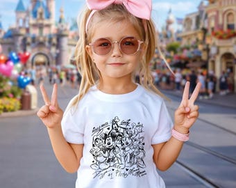 Mickey Minnie Donald Goofy T-shirt, Disney Friends Autograph Toddler Shirt, Retro Sketch Sweatshirt, Vintage Park Signature Graphic