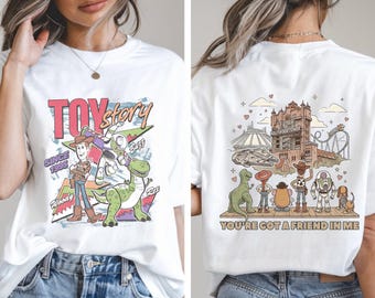 Two Sided Toy Story Vintage T-shirt, Woody Buzz Rex Toddler Shirt, You’re Got A Friend In Me Sweatshirt, Retro Disney Theme Park Vacation