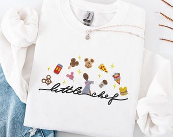 Embroidered Remy Ratatouille Disney Snacks Baby Tee, Retro Theme Park Food T-shirt, Vintage Disney Lover Sweatshirt, Park Vacation