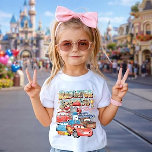 T-shirt carte postale Radiator Springs, chemise Lightning McQueen 95 pour tout-petits, sweat-shirt voitures rétro Disney, t-shirt vintage Mater and Friends image 2