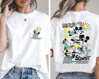 Two Sided Mickey's Summer Lifeguard T-shirt, Retro Disney Beach Toddler Shirt, 90s Kids Family Vacation Sweatshirt, Magic Kingdom Trip