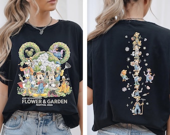 Two Sided Retro EPCOT Flower and Garden Festival 2026 T-shirt, Disney Spring Vacation Toddler Shirt, World Trip Family Sweatshirt, Gift