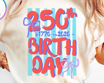 Comfort Colors® 250th Birthday Shirt, Neon Striped 250th Anniversary Tee, America 250 Shirt, Patriotic Birthday Gift, Fourth of July Shirt