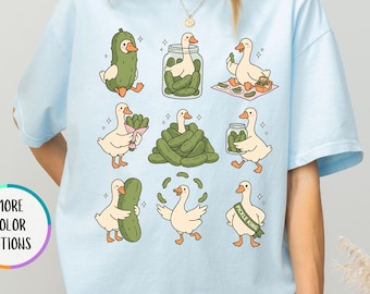 Chemise Comfort Colors® Pickle Lover, T-shirt Goose Lover, Chemise Pickle Goose, T-shirt cadeau cornichon, Chemise animaux de la ferme, T-shirt Food Lover