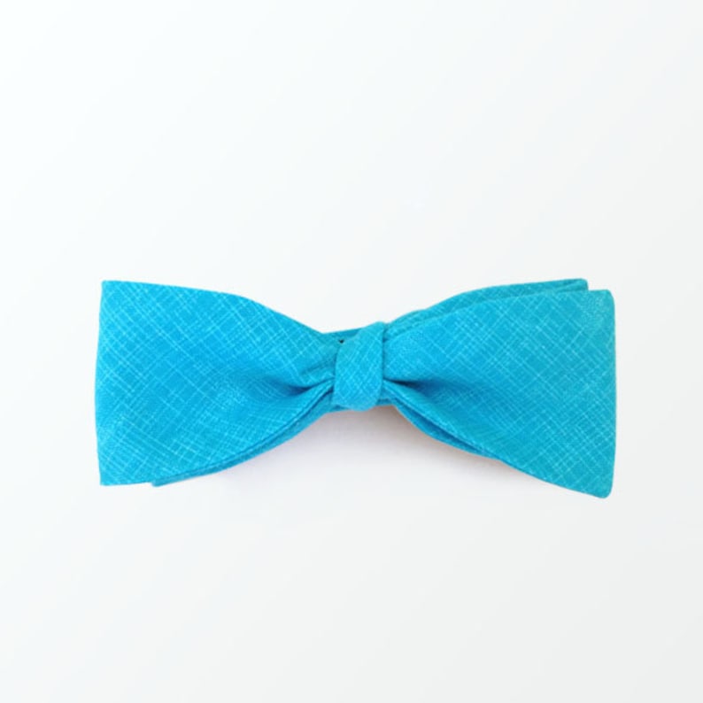 Azul Blue Bowtie Men/'s Bow Tie Cotton Self Tie Bow Tie for Men Wedding and Gift READY TO SHIP