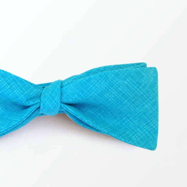 Azul Blue Bowtie Men/'s Bow Tie Cotton Self Tie Bow Tie for Men Wedding and Gift READY TO SHIP