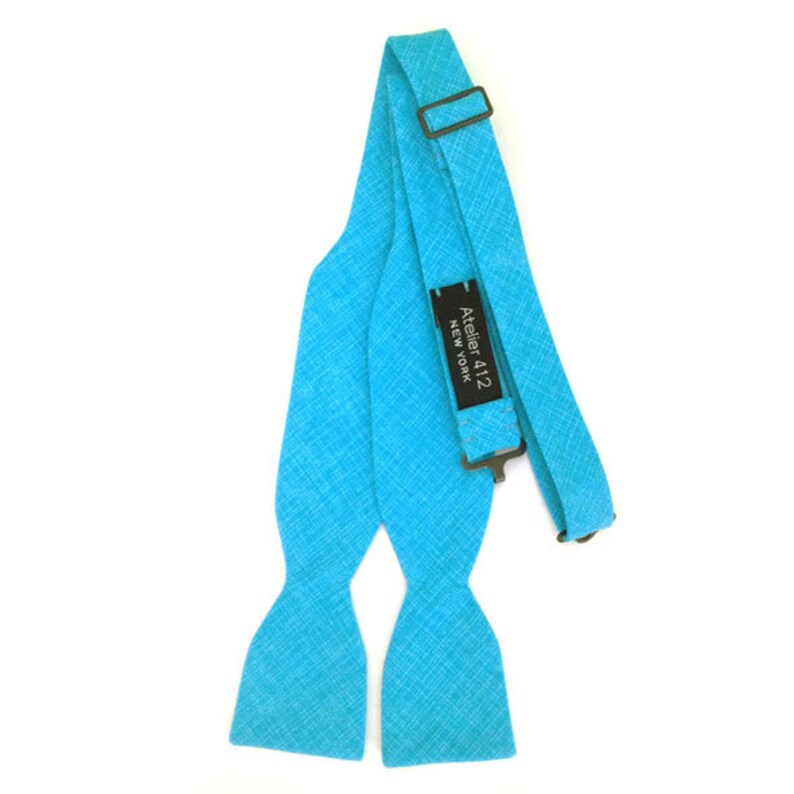 Azul Blue Bowtie Men/'s Bow Tie Cotton Self Tie Bow Tie for Men Wedding and Gift READY TO SHIP