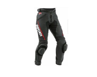 Ducati Corse C6 Racing Leather Pants – Men’s Cowhide Motorcycle Trousers with CE Armor