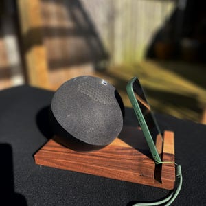 Wood Echo Stand, Alexa Speaker Stand, Wooden Echo Base, Walnut Cherry Stand, Phone Stand Wood – No.5