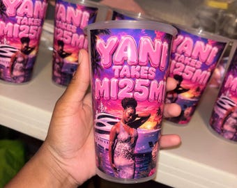 Custom Frosted Party Cups, Personalized Birthday Tumblers, Reusable Event Drinkware