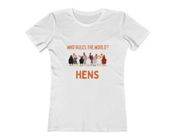 Who Rules the World? Hens T-Shirt | Colorful Hen Illustration Tee