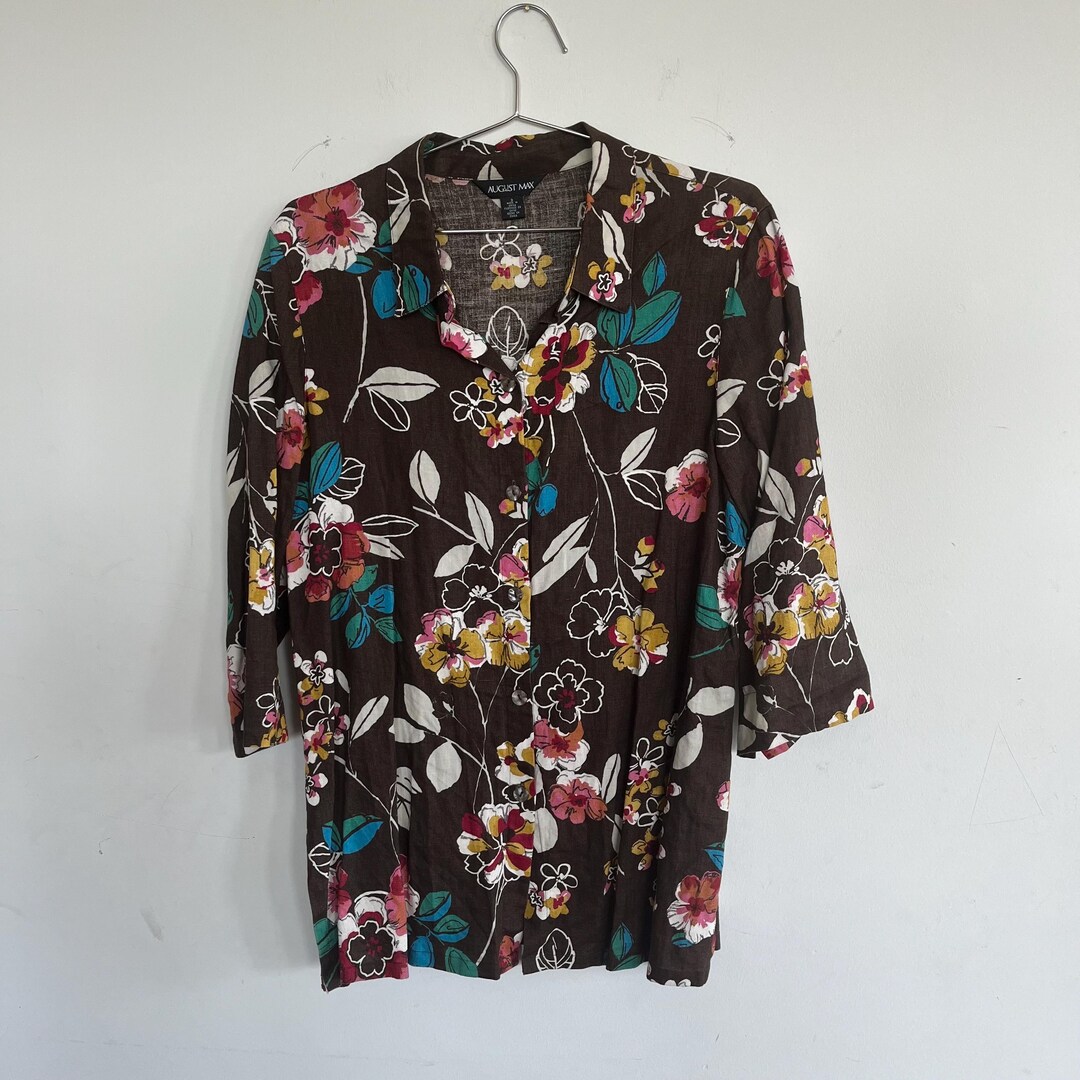 Floral Printed Button Down Blouse main image 1