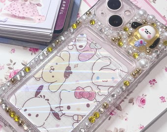 BT21 inspired pc/card holder/polaroid deco phone case