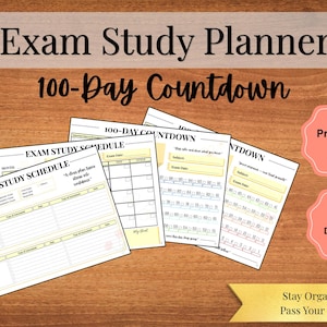 100-Day Exam Study Planner | Board Exam Countdown Schedule (PDF Download)