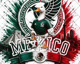 Merlin The Duck Mexico World Cup, png, grappig sportsublimatieontwerp (digitale download)