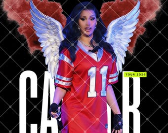 Cardi B PNG Digitale Datei (Little Miss Drama Tour 2026) (Instant Download)