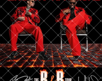 Chris Brown Usher Raymond R & B Tour PNG, Tshirt Design (digitaler Download)