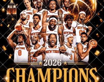 Knicks Champions png, shirtontwerp basketbalfan New York, sublimatiebestand direct downloaden
