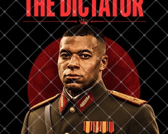 Generaal Mbappé PNG | Voetbal Militair Fan Art | Transparant Sublimatie Ontwerp (Digitale Download)