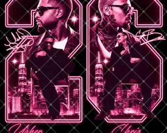 Chris Brown Usher Raymond R&B Tour 2026, png-ontwerp (digitale download)