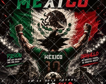T-shirt voetbalfan Mexico, png, ontwerp WK 2026 (digitale download)