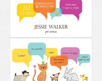 Pet Sitting Business Cards : Pet Sitting Business Cards 23 Custom Pet Sitting Business Card Designs : When it comes to your business, don't wait for opportunity, create it!