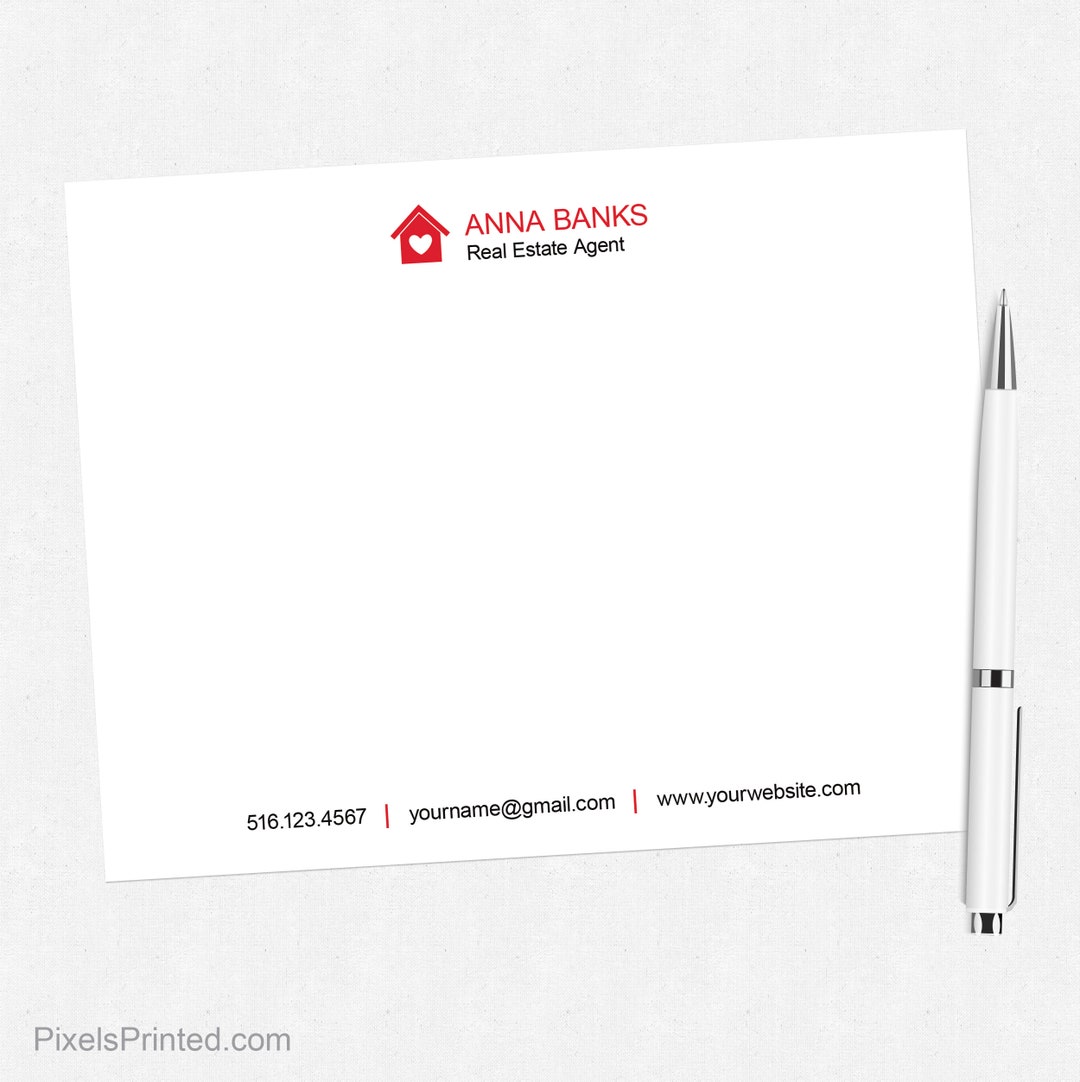 Printed REMAX Real Estate Flat Notecards, Realtor Notecards, Real Estate Stationery 4.25x5.5 Etsy