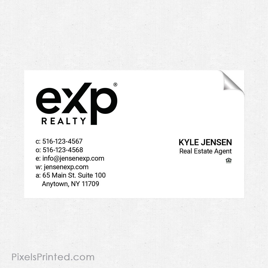 EXP realty glossy stickers - business card stickers - crack and peel stickers - FREE UPS ground shipping