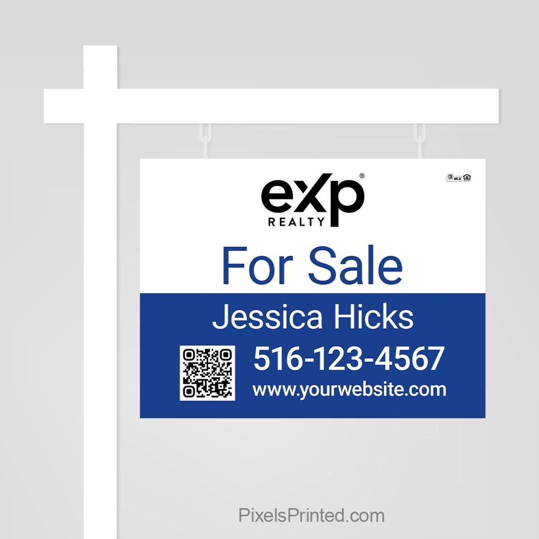 Printed EXP Realty Sign Panel, Real Estate Sign: Double Sided - Etsy