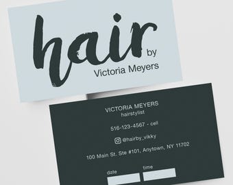 hairstylist or hair salon business cards - color both sides - 2x3.5