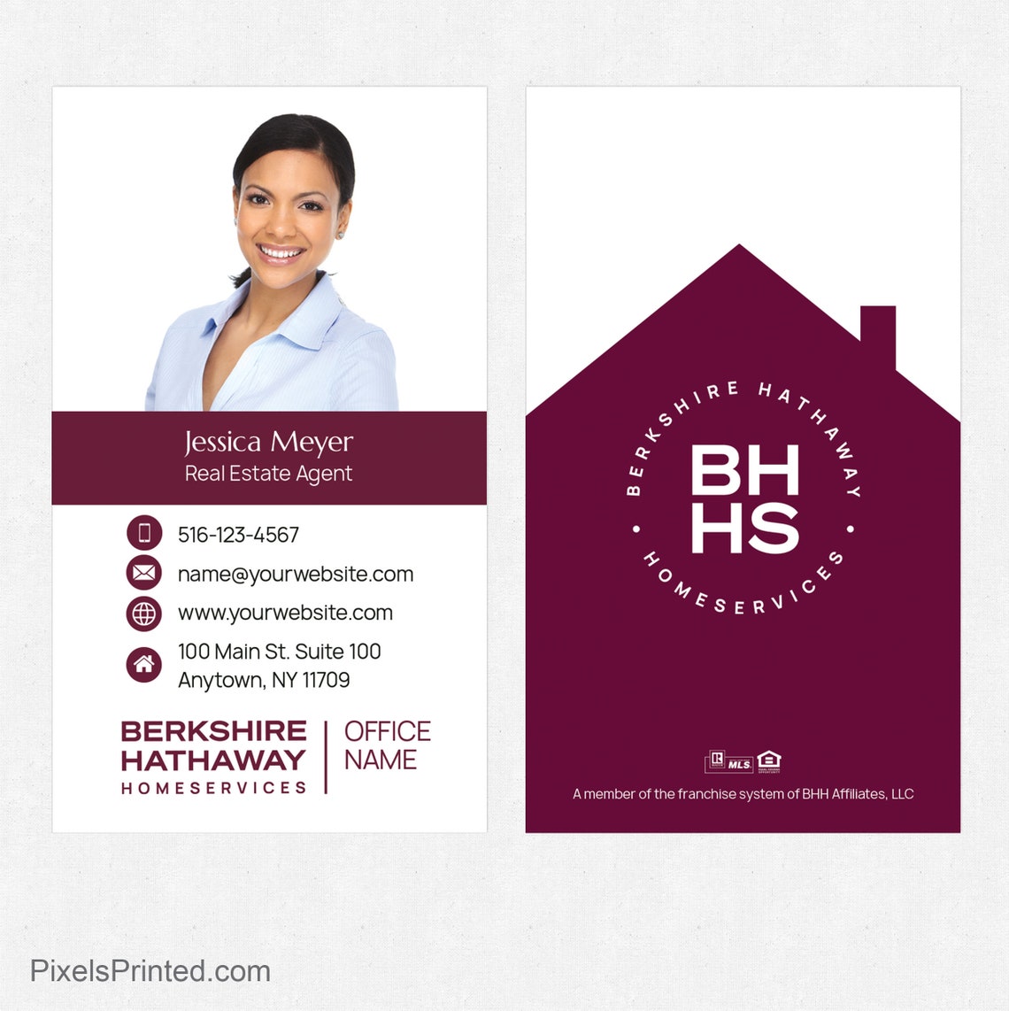 Berkshire Hathaway Real Estate Business Cards Thick Color Etsy