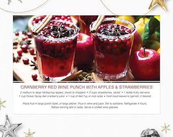 Printed Independent Real Estate Christmas Recipe Postcards: Realtor Holiday Mailers (4x6)