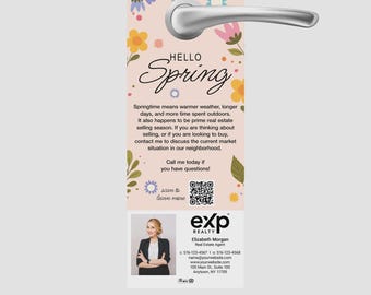 printed EXP Realty Spring Real Estate Market Door Hangers, Neighborhood Farming (4.25x11)