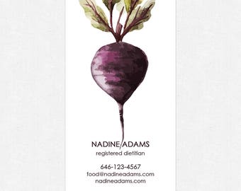 nutritionist dietitian business cards - DELUXE thick matte - color both sides - FREE UPS ground shipping