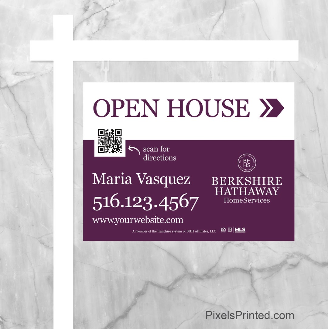 Berkshire Hathaway Open House Sign Panel 6 Mm Aluminum Sign Etsy