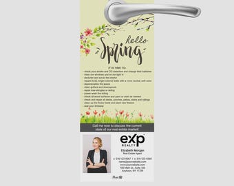 printed EXP Realty Spring Referral Door Hangers, Neighborhood Farming (4.25x11)