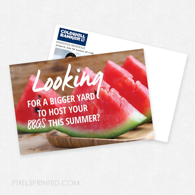 color both sides 4x6 Coldwell Banker summer postcards thick FREE UPS ground shipping