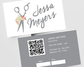 hairstylist or hair salon business cards - color both sides - 2x3.5