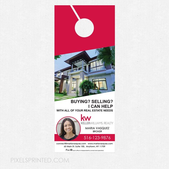 3 5x8 5 Real Estate Door Hangers Free Design And Etsy
