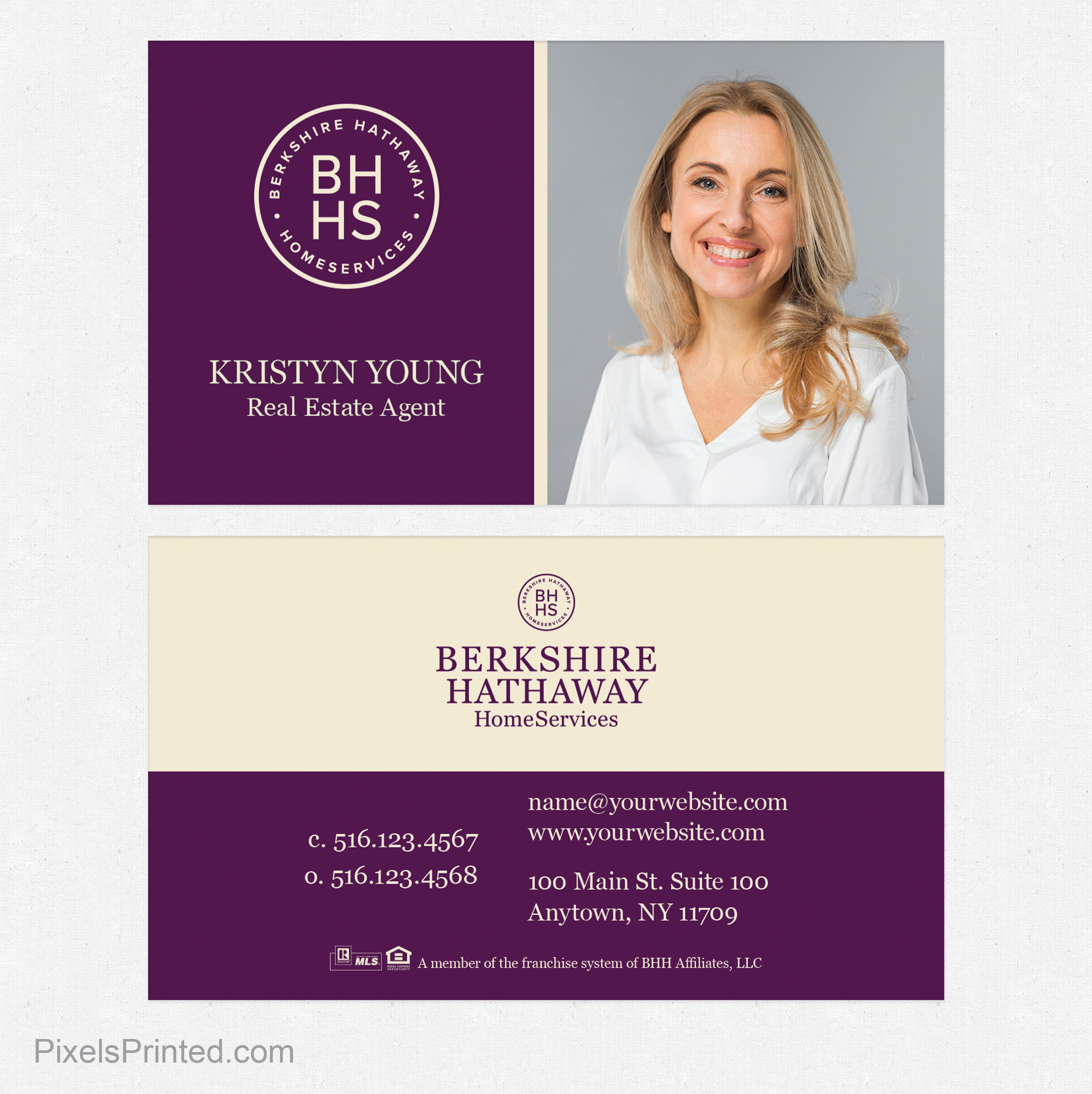 Buy Berkshire Hathaway Real Estate Business Cards Thick Color Online in  India - Etsy