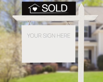 printed Independent real estate riders, sold riders, realtor riders, realtor sign riders - 4 mm corrugated board, two sided