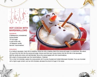 Printed Independent Real Estate Christmas Recipe Postcards: Realtor Holiday Mailers (4x6)