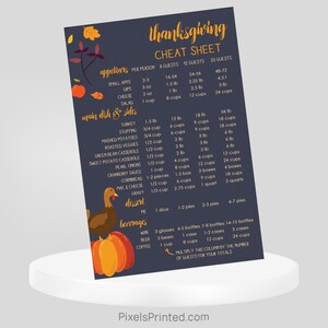 printed EXP realty Thanksgiving cheat sheet postcard, realtor Fall Thanksgiving postcards,  4&quot;x6&quot; real estate fall postcards