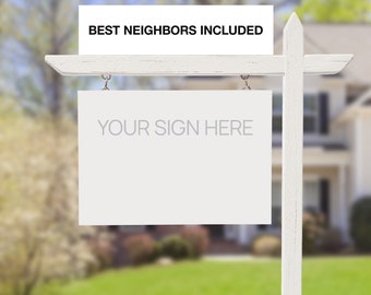 Printed Real Estate Riders, New Neighbors Sign: 4mm Corrugated Board, Two Sided