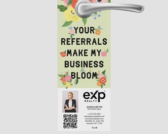 printed EXP Realty Spring Referral Door Hangers, Neighborhood Farming (4.25x11)