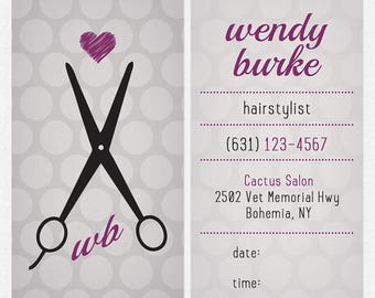 hairstylist or hair salon business cards - color both sides - FREE UPS ground shipping