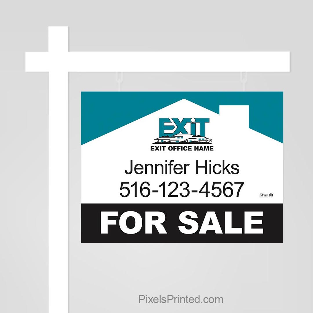 Exit Sign Real Printed EXIT Realty Sign Panel, Real Estate Sign: Double Sided - Etsy
